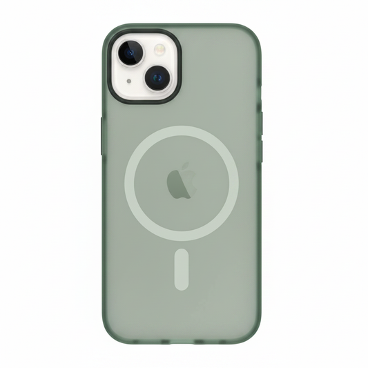 anco Magnetic Protect Case in Frost Grün auf Apple iPhone 14 – MagSafe Ring sichtbar