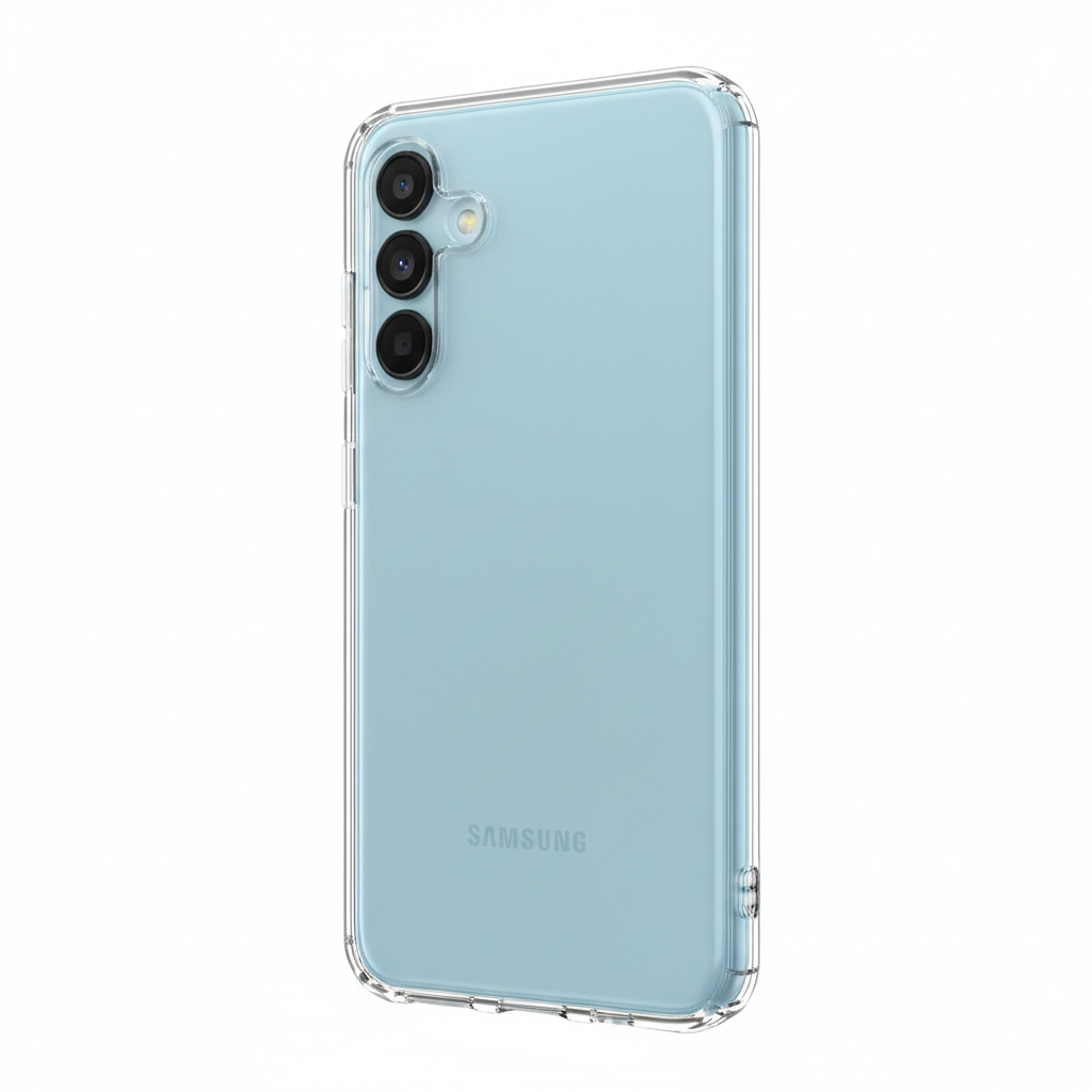 Mobeen Clear Cover Galaxy A26 5G – Transparente Hülle am Smartphone Seitenansicht