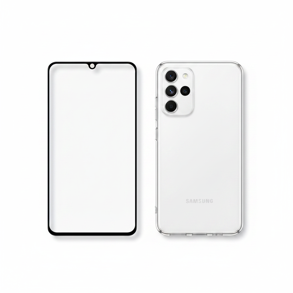 anco Tempered Glass Fullscreen Samsung Galaxy A24 A25 5G – Bundle mit Hülle
