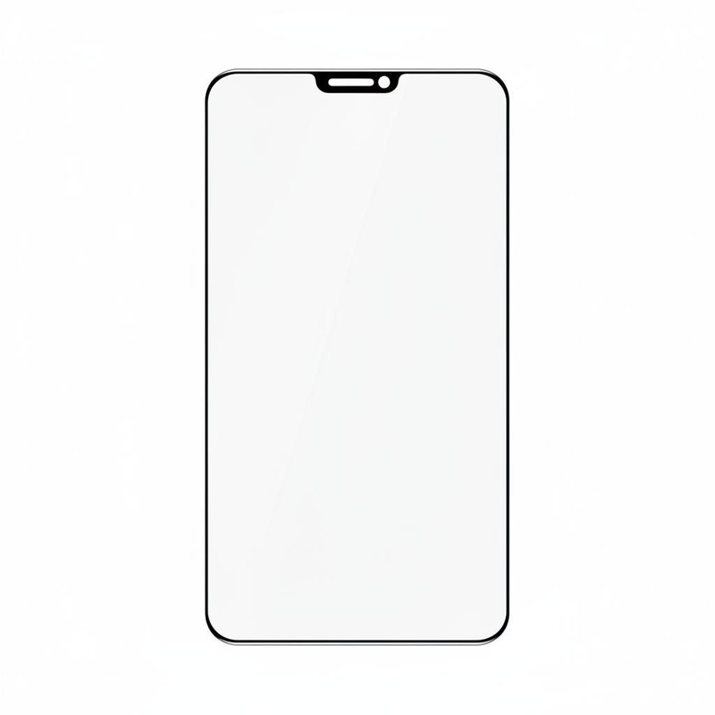 Displayschutzglas Flat Lay weißer Hintergrund