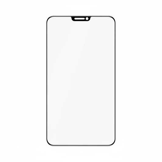Displayschutzglas Flat Lay weißer Hintergrund