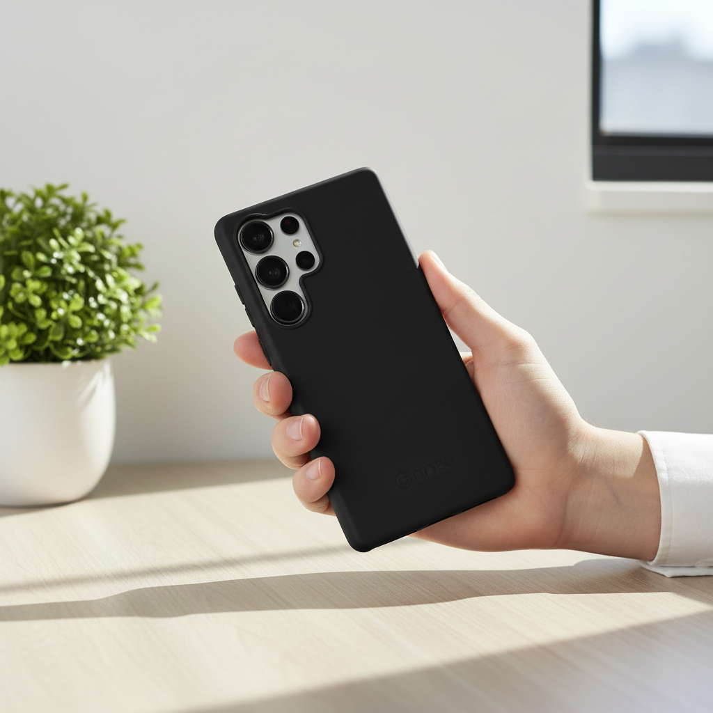 anco Bioly Case Galaxy S25 Ultra – Lifestyle nachhaltige Hülle in der Hand