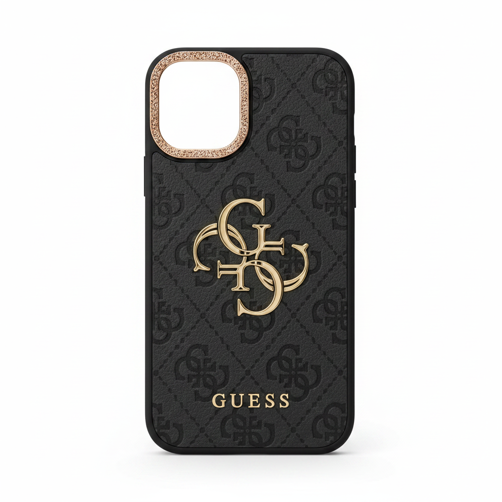 Guess 4G Metal Logo Case iPhone 17 – Rückansicht