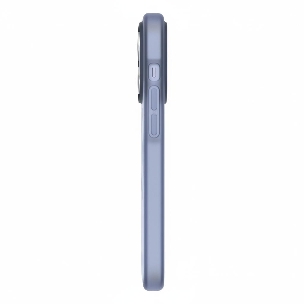 Frosted Blue iPhone 15 Pro MagSafe Hülle – Seitenansicht