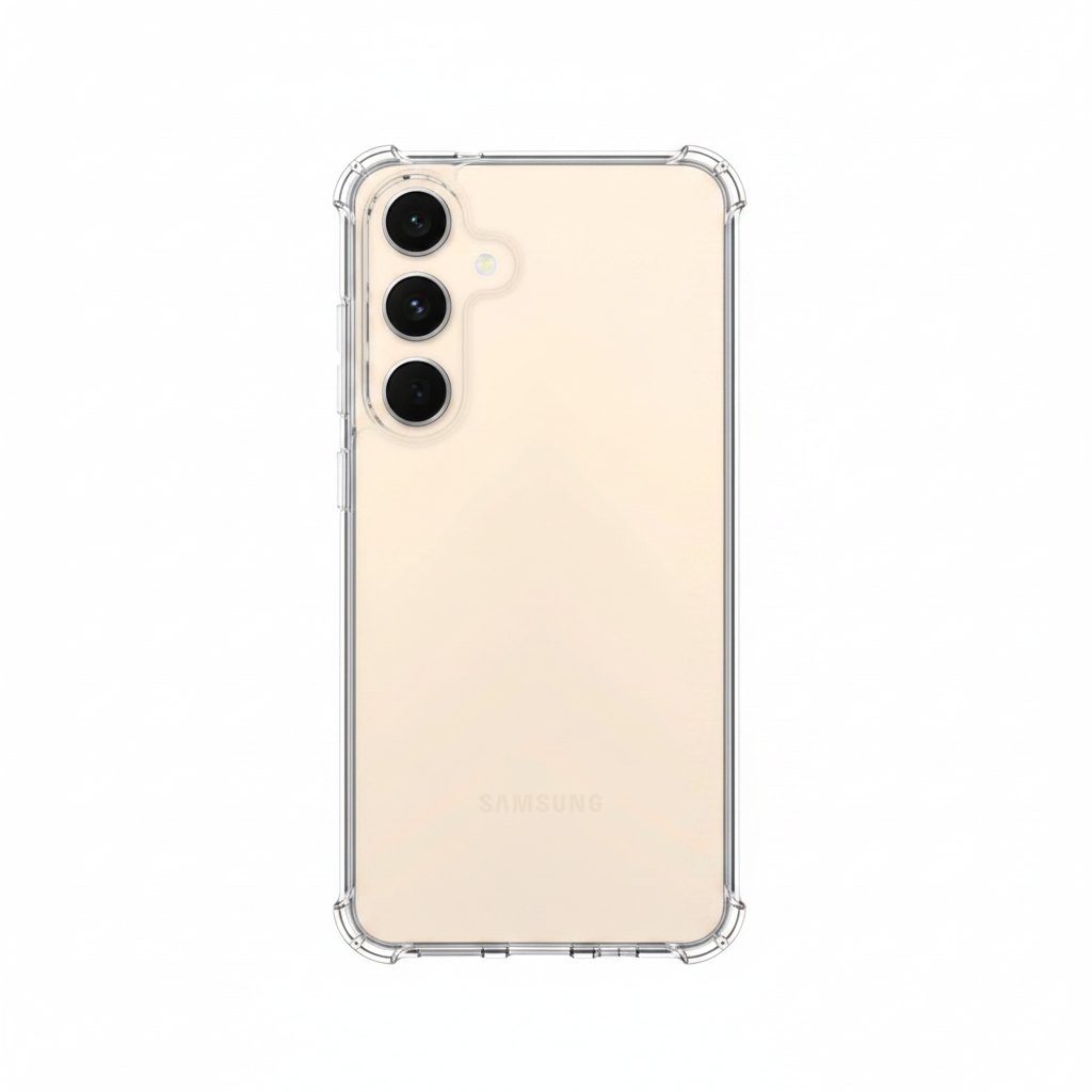 Mobeen Clear Cover Samsung Galaxy S25 FE – Rückseite auf Gerät