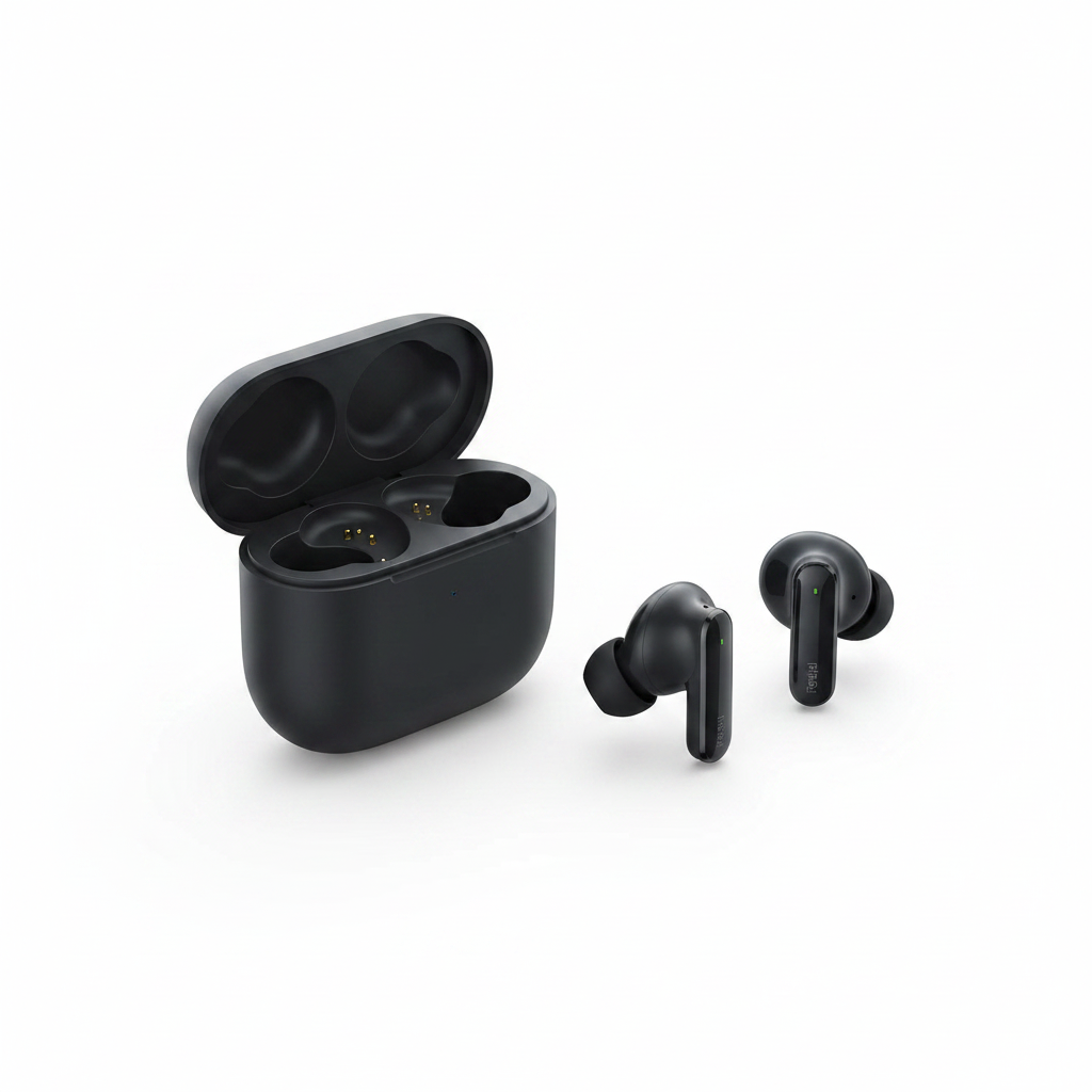 Xiaomi Redmi Buds 6 schwarz – Bluetooth In-Ear Kopfhörer mit Ladecase