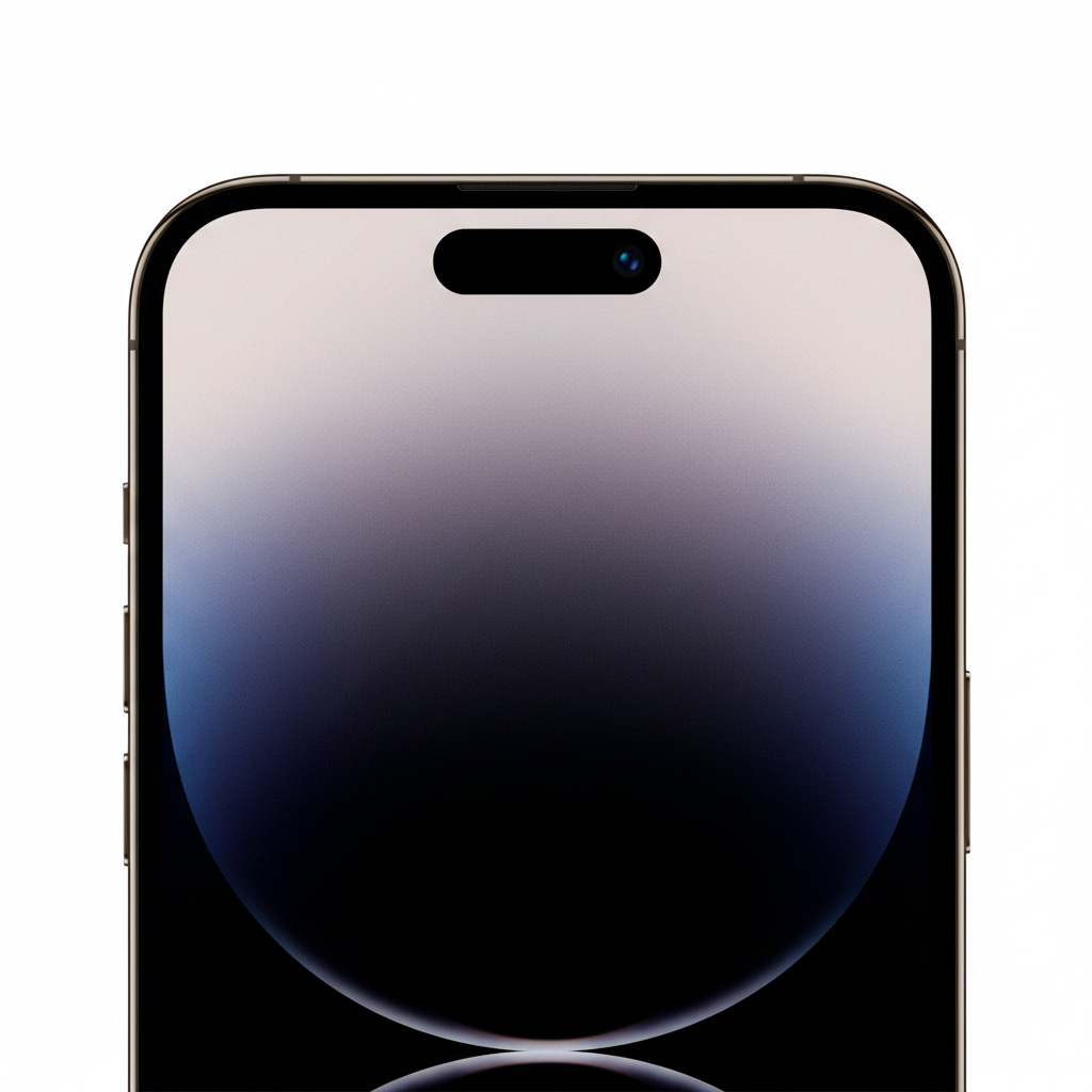 anco Privacy Panzerglas für iPhone 14 Pro Max – nur Dynamic Island Ausschnitt, 2,5D polierte Kanten