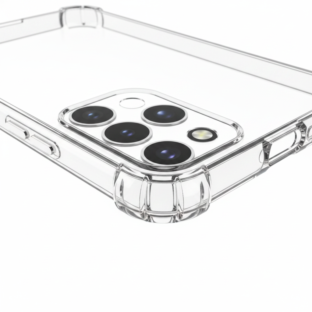 Clear Case Samsung Galaxy S25+ – Detailbild verstärkte Ecken Nahaufnahme