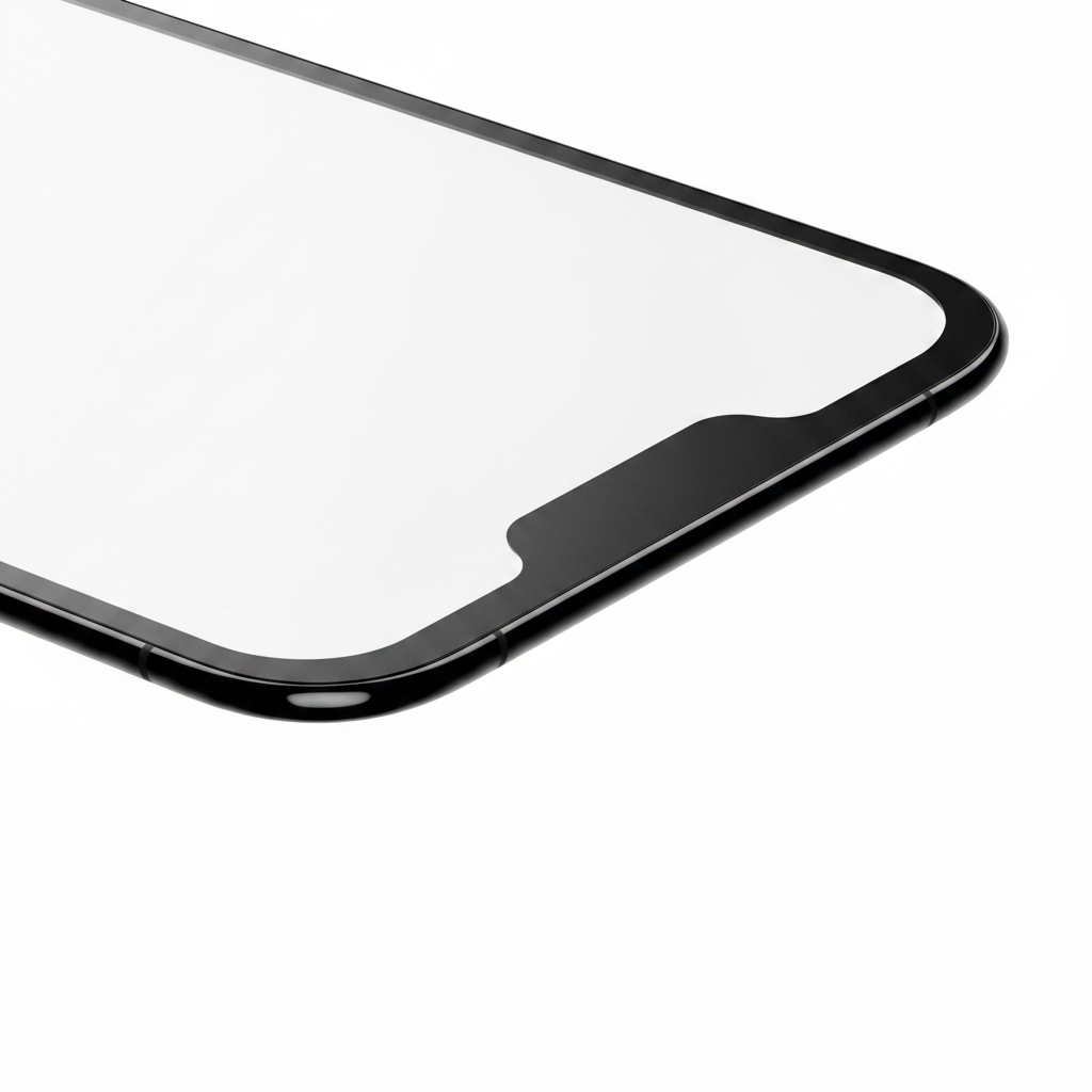anco Fullscreen Panzerglas iPhone 16 Plus – Detailansicht 0,33mm schwarzer Rand