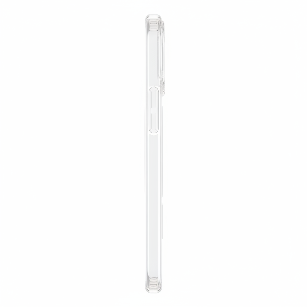 Transparente iPhone 15 Pro Max MagSafe Hülle – Seitenansicht