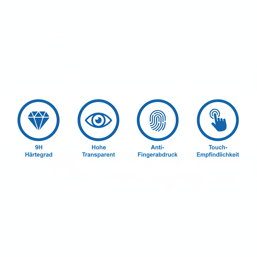 Mobeen Panzerglas – Badge 9H Härtegrad Transparenz Anti-Fingerabdruck Touch