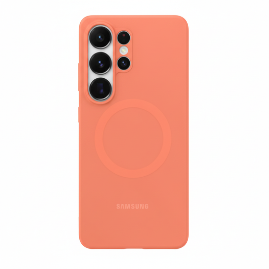 Samsung Galaxy S26 Ultra Coral Orange Silicone MagSafe Case Hauptbild