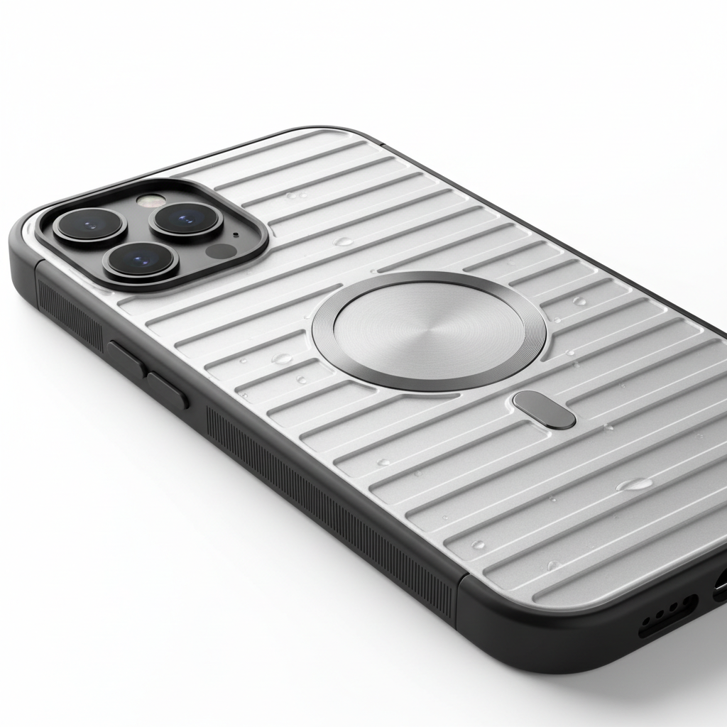 4smarts Design Case Aero iPhone 17 Pro – Detailaufnahme Riffel-Textur