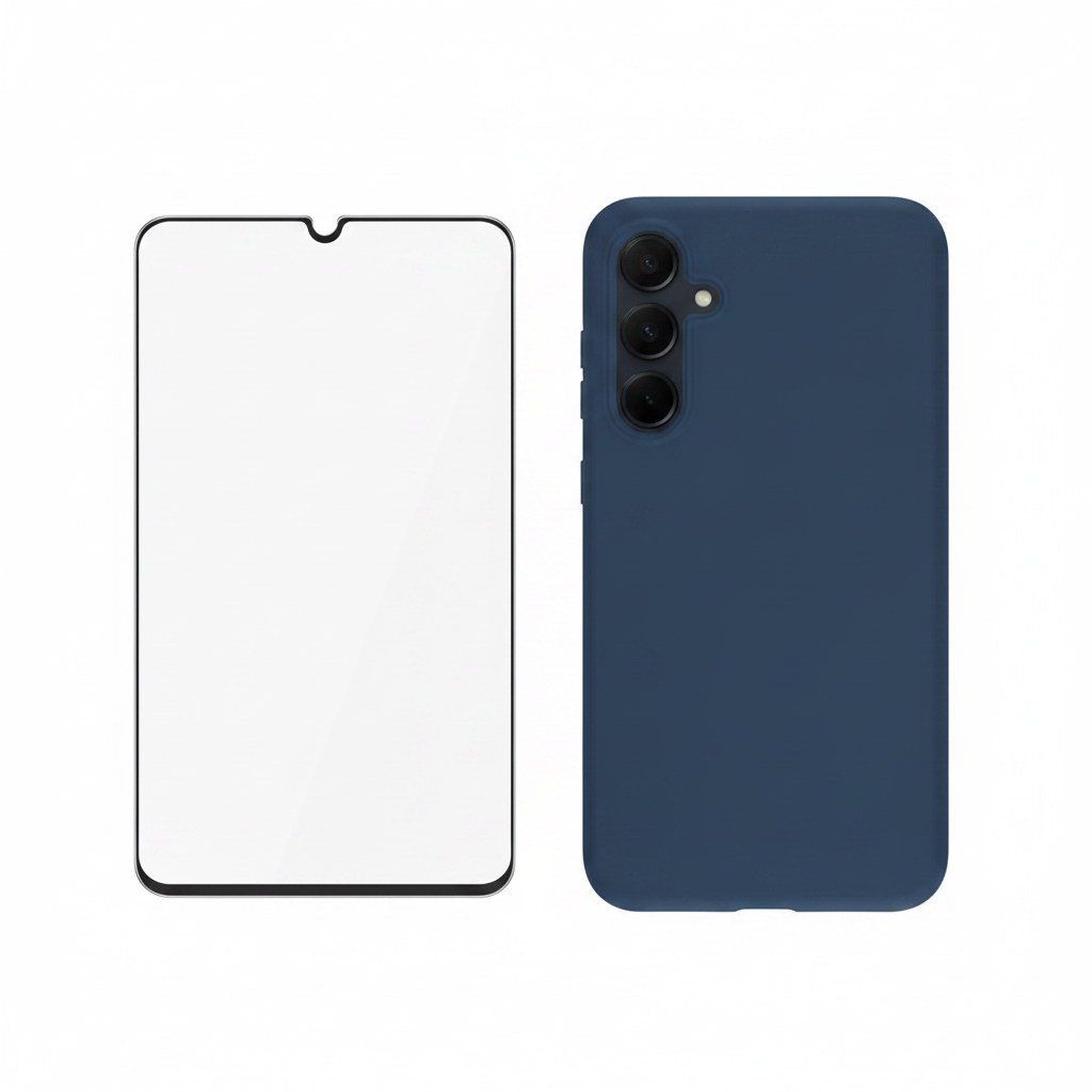 anco Liquid Silicone Case Samsung Galaxy A35 5G – Bundle mit Panzerglas