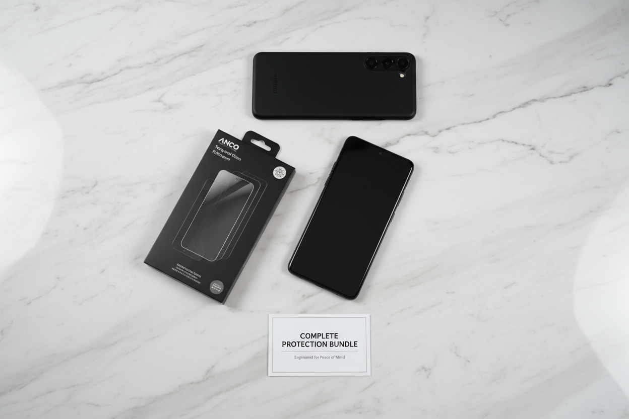 anco Tempered Glass Fullscreen S26+ - Bundle