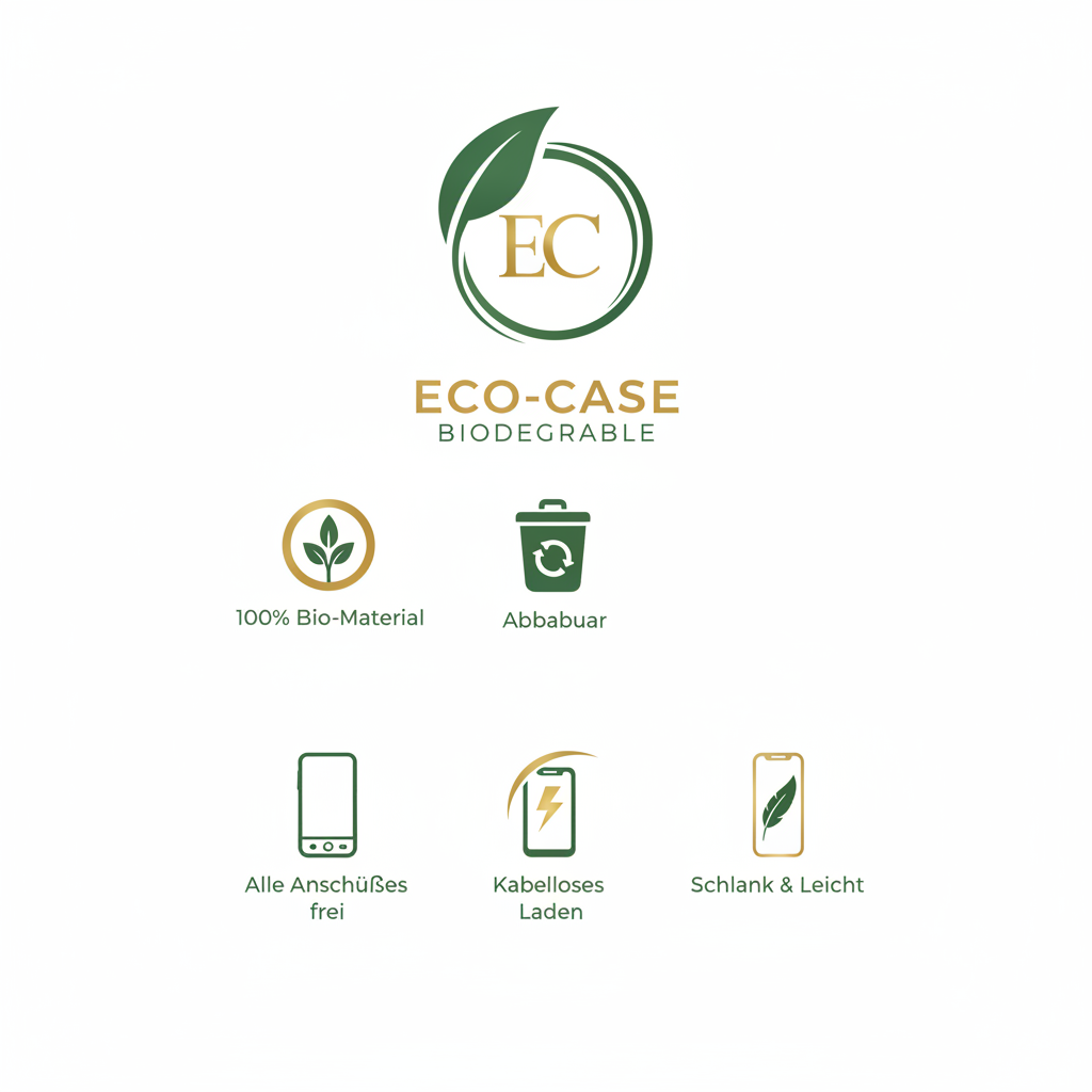 anco Bioly Case – 100% Bio-Material, abbaubar, kabelloses Laden, schlank, alle Anschlüsse frei