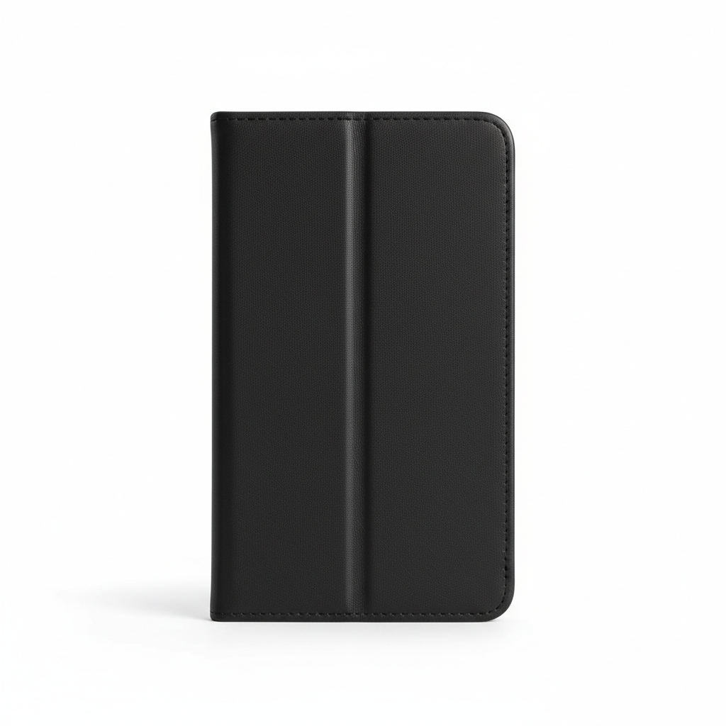anco Bookcase Phoenix Galaxy A35 5G Schwarz – Seitenansicht Rücken und Profil