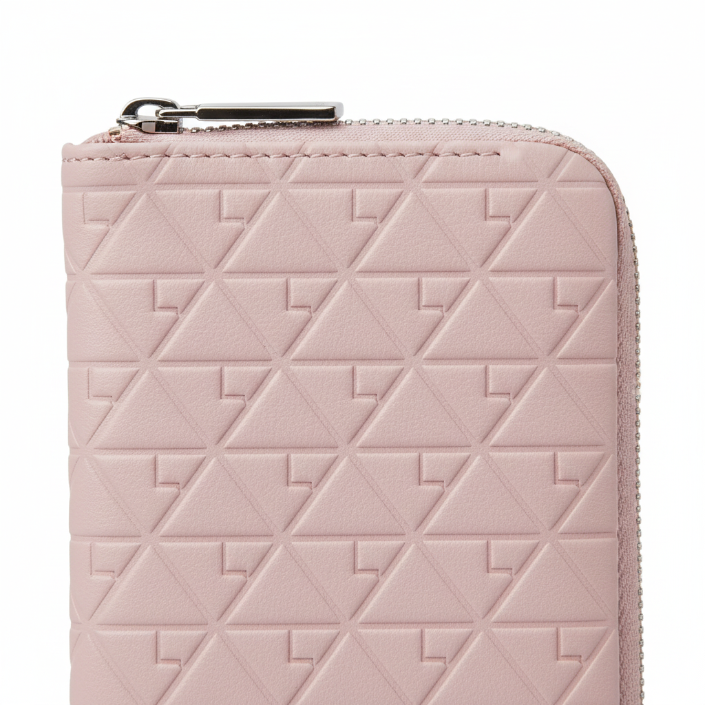 Guess Wallet – Detailbild 4G Triangle Muster & Reißverschluss