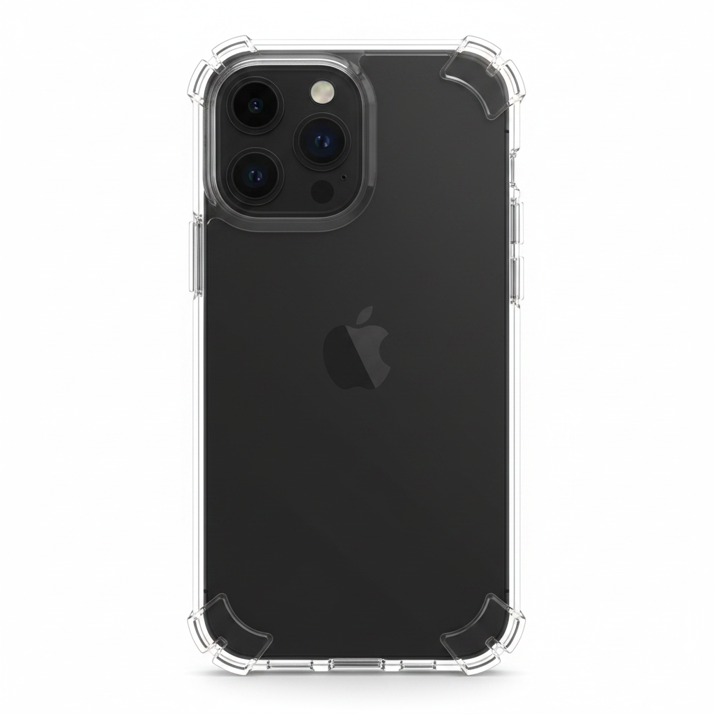 anco Protect Case transparente TPU Hülle auf Apple iPhone 14 Pro – verstärkte Ecken sichtbar