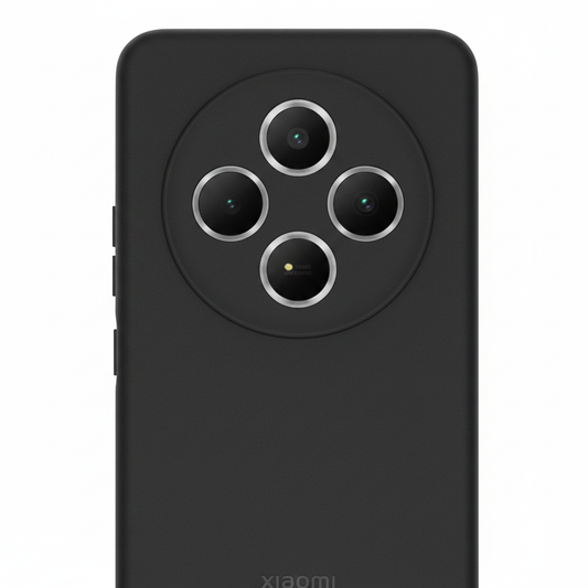 Detailansicht matte Oberfläche und Kameraausschnitt anco Dark Case Redmi 14C