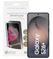 anco Tempered Glass Anti-Spy für Samsung Galaxy S26+ (S947B) – 9H Panzerglas, 0,33mm, Privacy Blickschutz