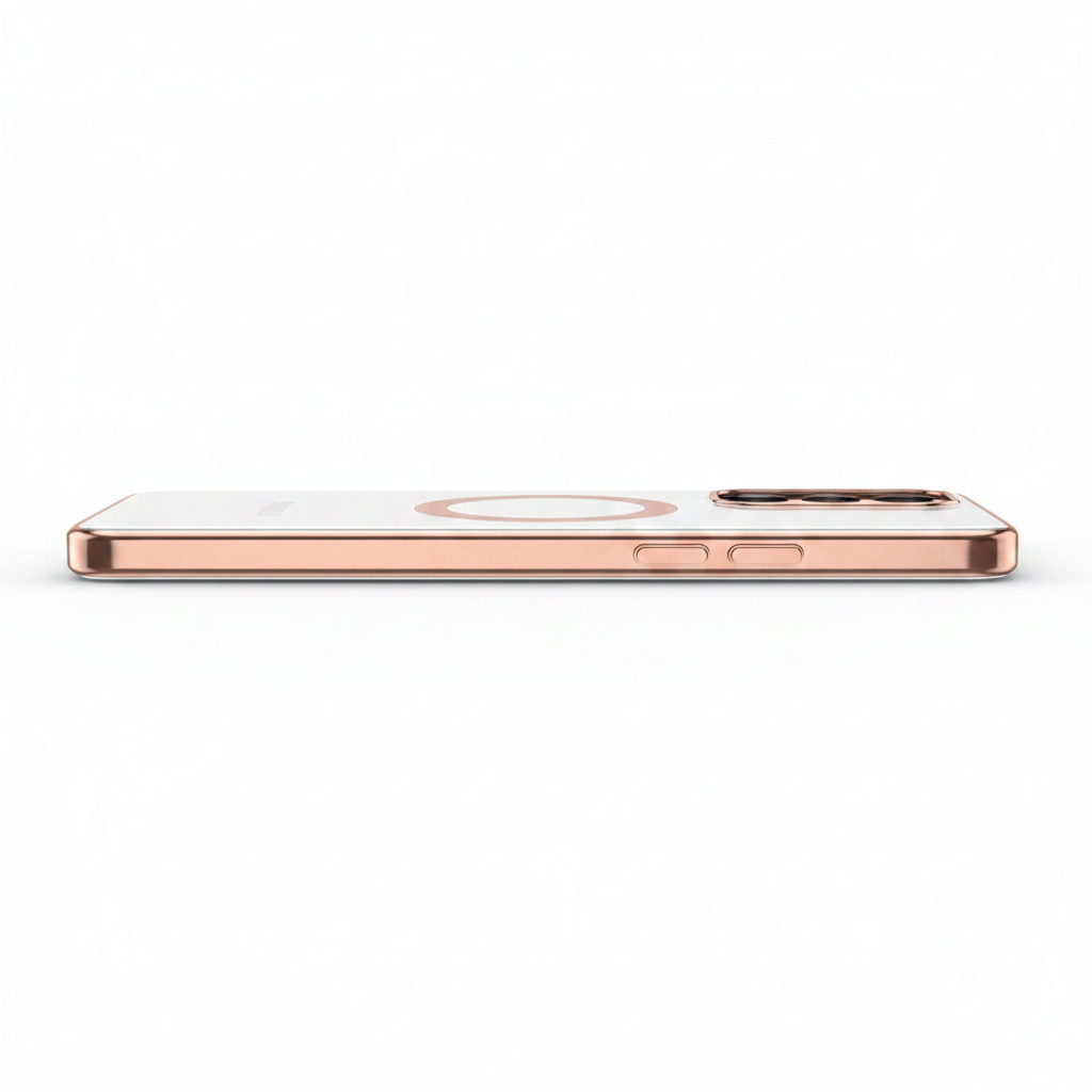 anco Magnetic Chrome Case Samsung Galaxy S25 FE – Seitenansicht 1,5 mm Chrome-Kante
