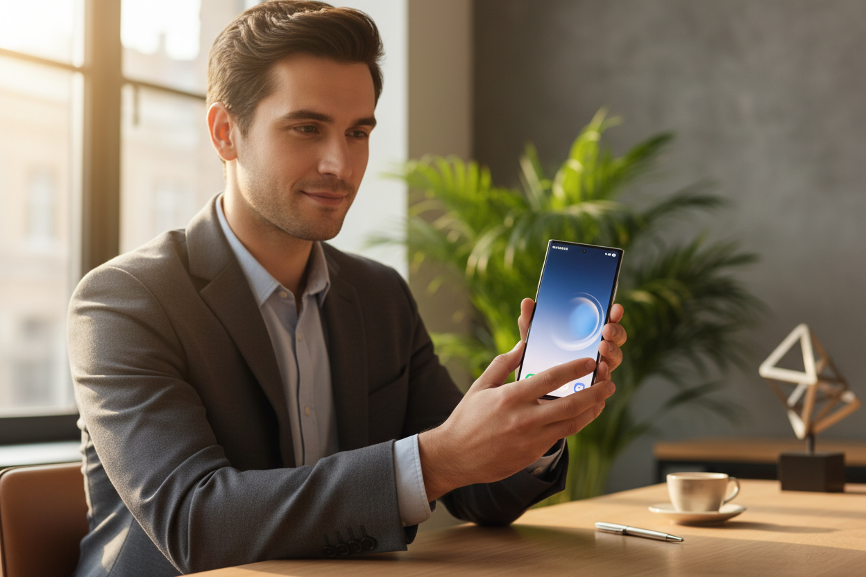 anco Tempered Glass Fullscreen S26 Ultra - Lifestyle