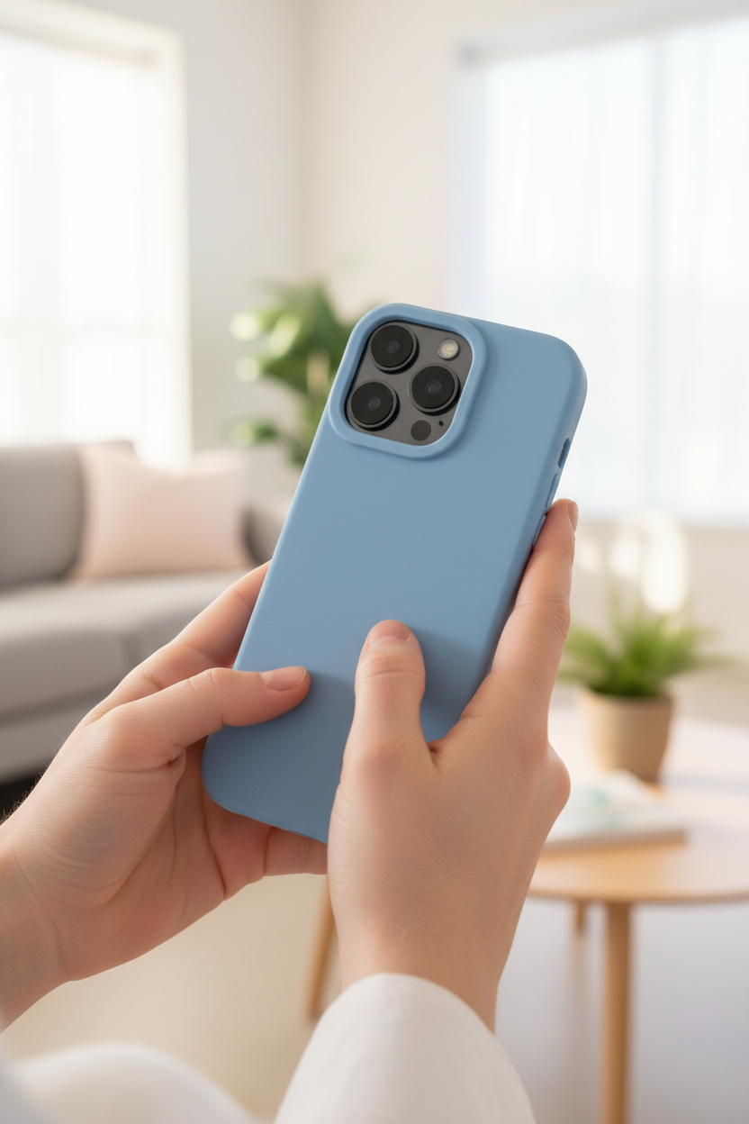 anco Liquid Silicone Case iPhone 16 Pro Lifestyle Foto