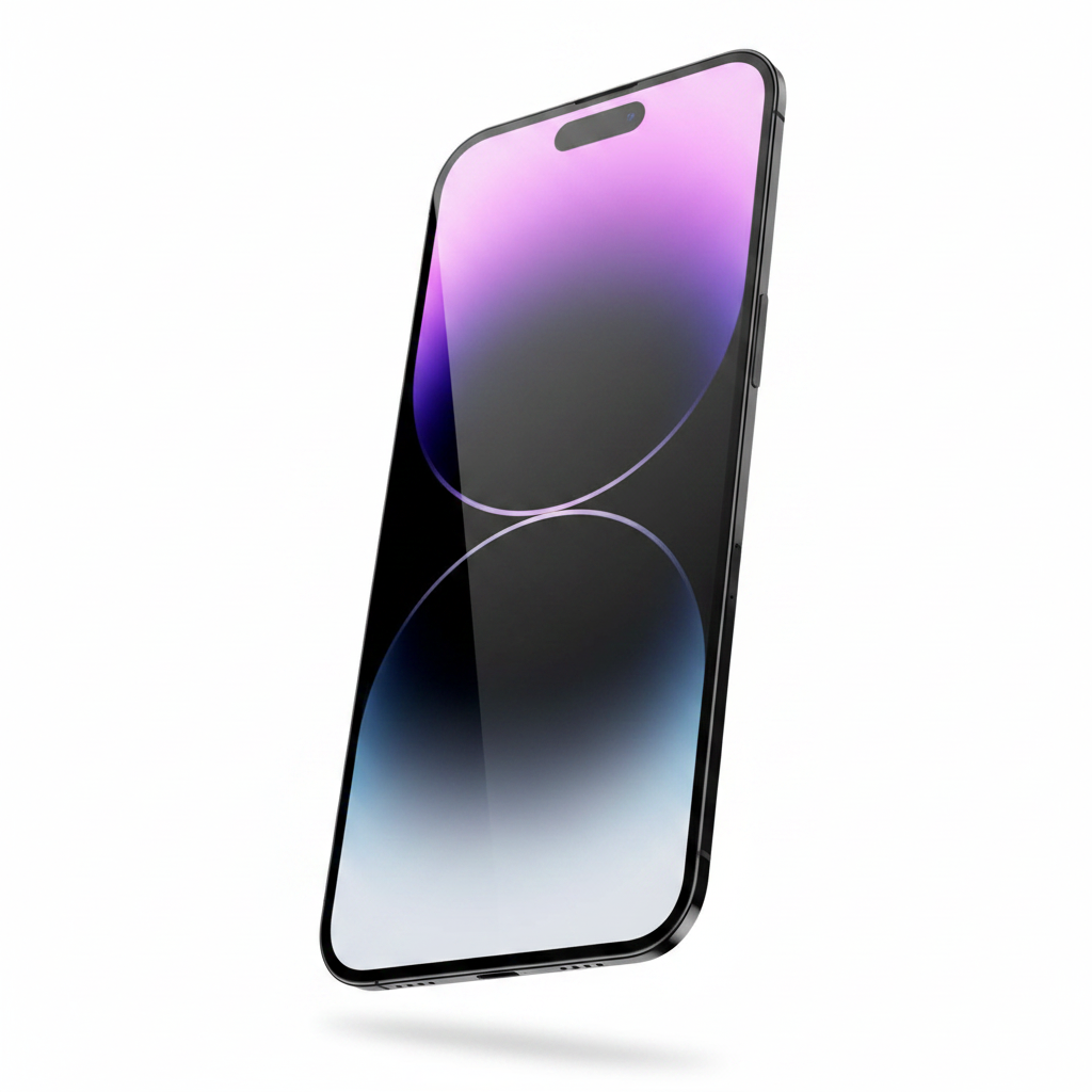 anco 9H Panzerglas iPhone 14 Pro Max – Schrägansicht