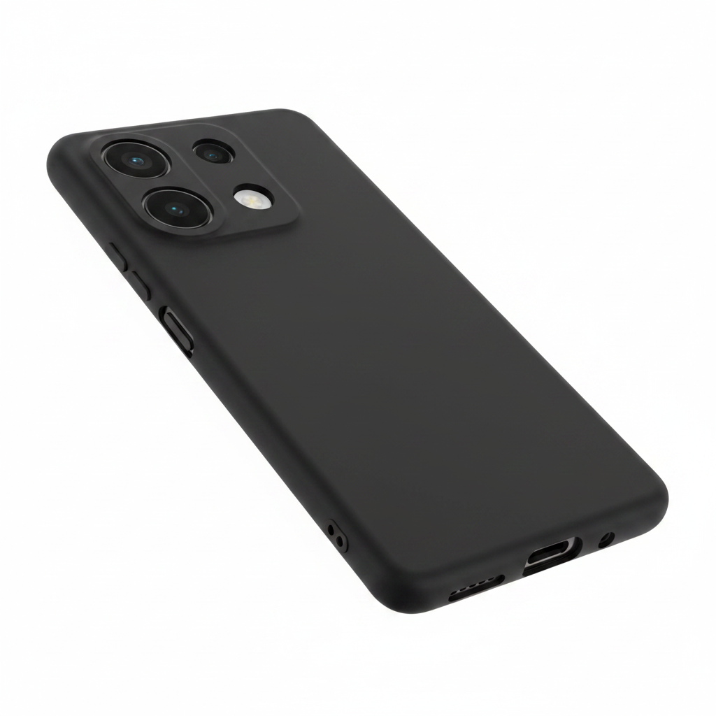 anco Dark Case Redmi Note 13 5G – Schrägansicht schwarz matt