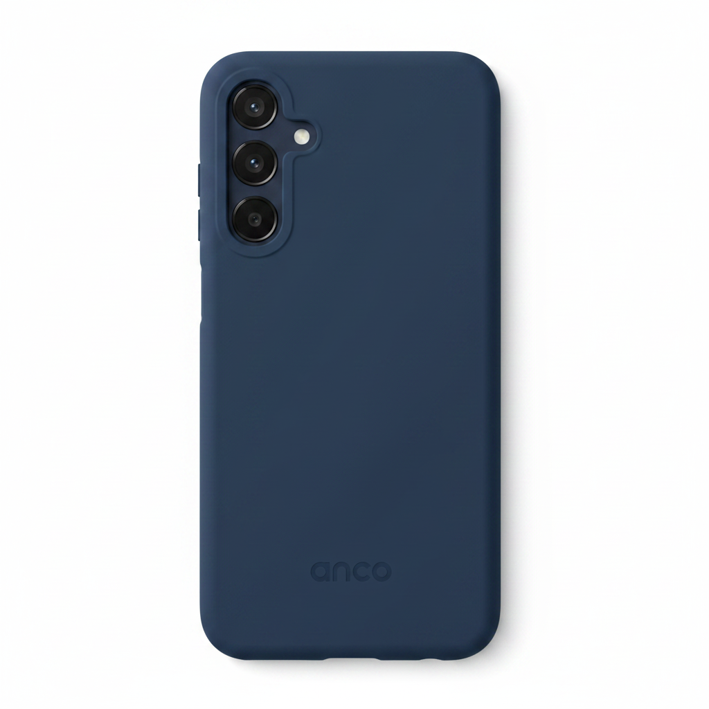 anco Liquid Silicone Case Samsung Galaxy A25 5G Dark Blue – Frontansicht