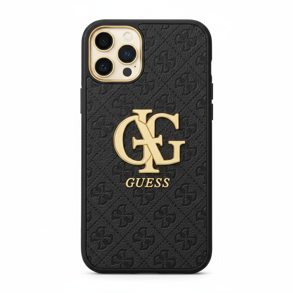 Guess 4G Metal Logo Case iPhone 17 – Frontansicht