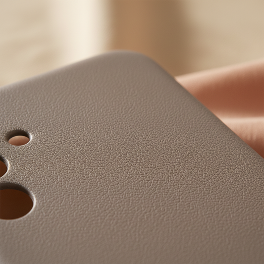 Samsung Vegan Leather Case S24+ – Detailansicht Leder-Textur und mattes Finish