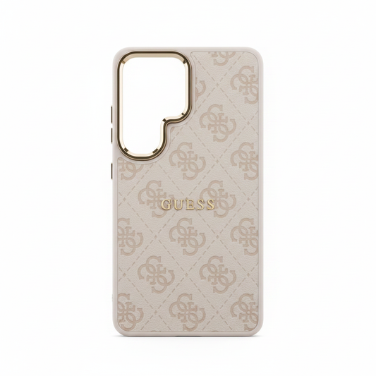 Guess 4G Gold Frame Magnetic Case Samsung Galaxy S26 Ultra Rosa – Frontansicht ohne Verpackung