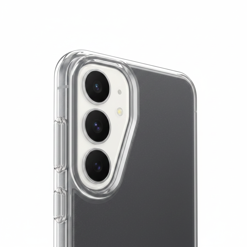 OtterBox React Case S25 FE – Detailansicht erhöhte Kamera-Kante und Bumper
