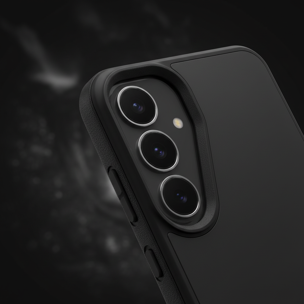 OtterBox Symmetry S25 FE – Detailansicht Kamera-Lip und Dual-Layer Schutz