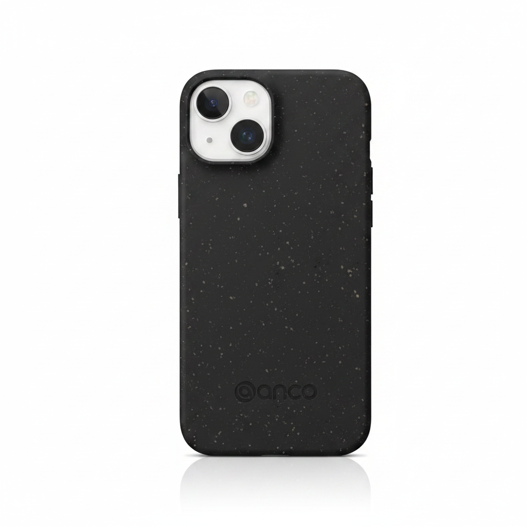 anco Bioly Case iPhone 15 Schwarz – Nachhaltige Bio Hülle