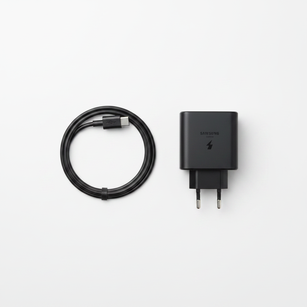 Samsung 45W Schnellladegerät USB-C – Flat Lay