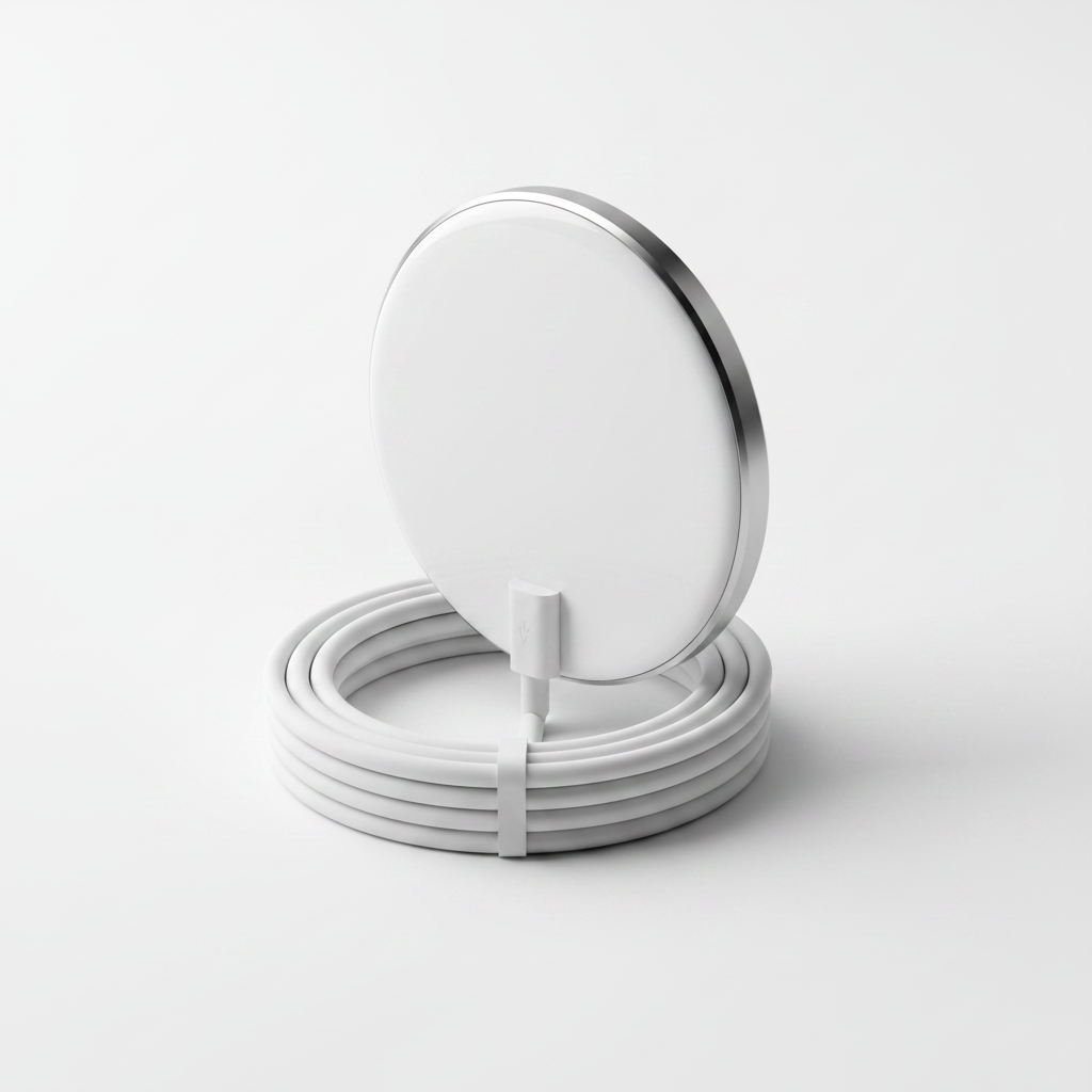 Apple MagSafe Ladegerät 25W – Schrägansicht mit USB-C Kabel