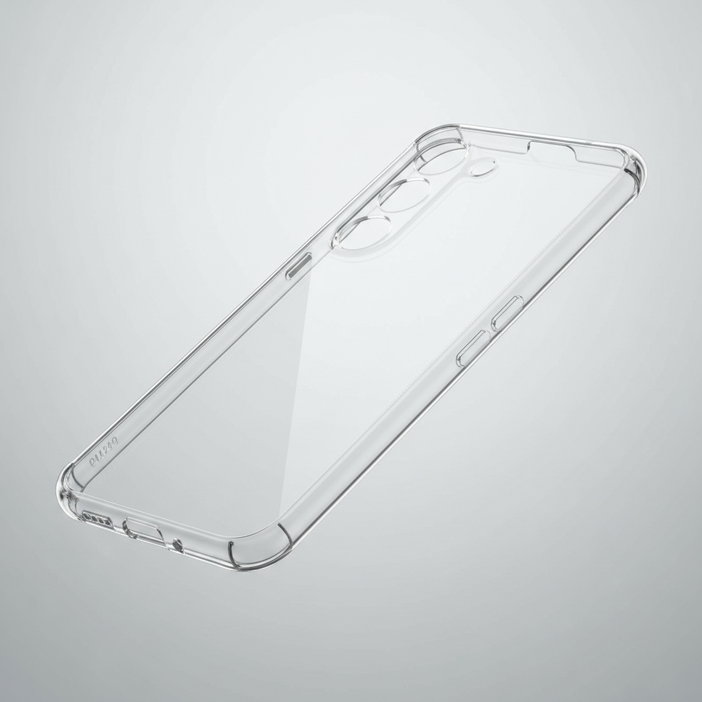 Samsung Clear Case Galaxy S24+ – Schrägansicht 45 Grad ultra-slim Profil