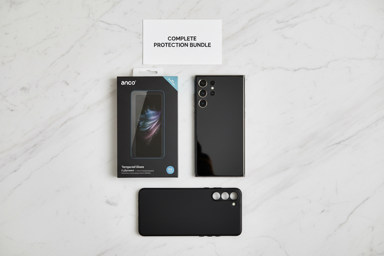 anco Tempered Glass Fullscreen S26 Ultra - Bundle