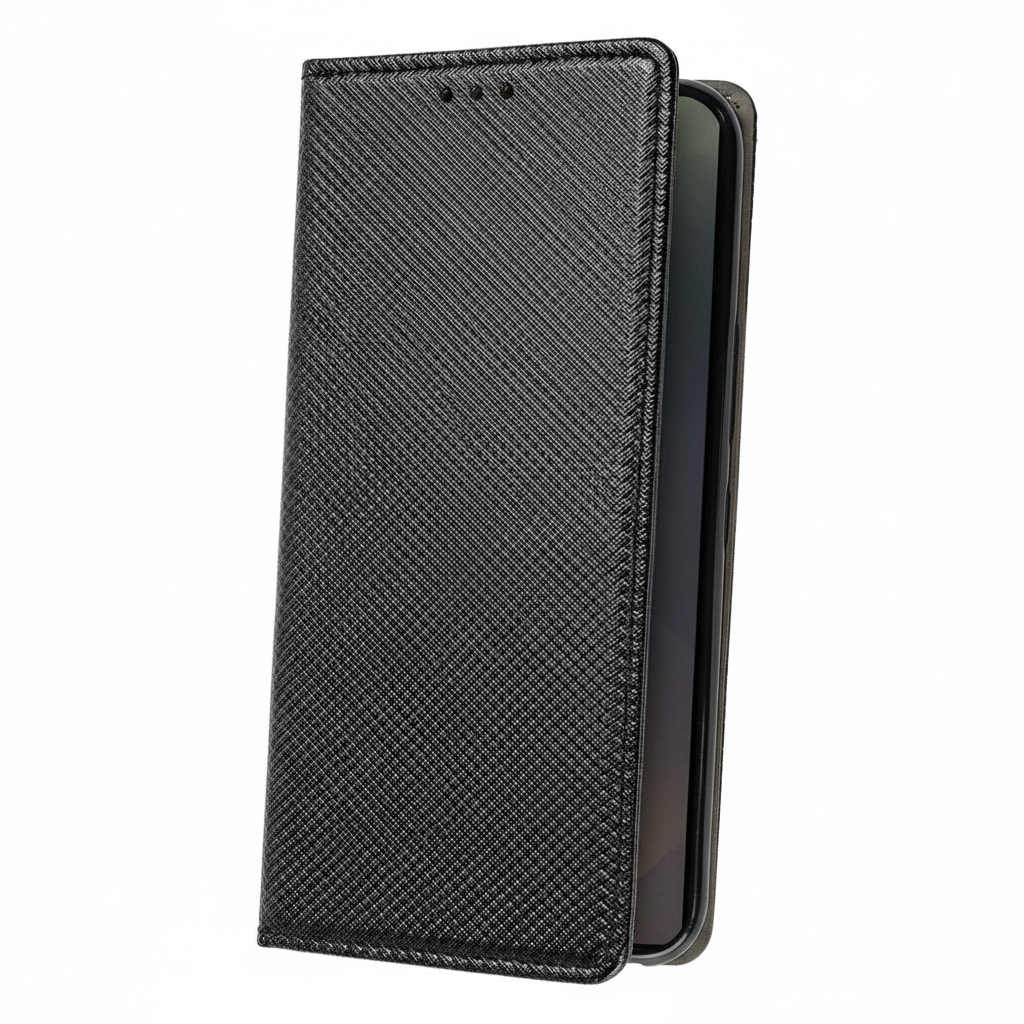 anco Bookcase Magnetic Samsung Galaxy S25 Ultra – Schrägansicht PU-Leder & TPU-Schale