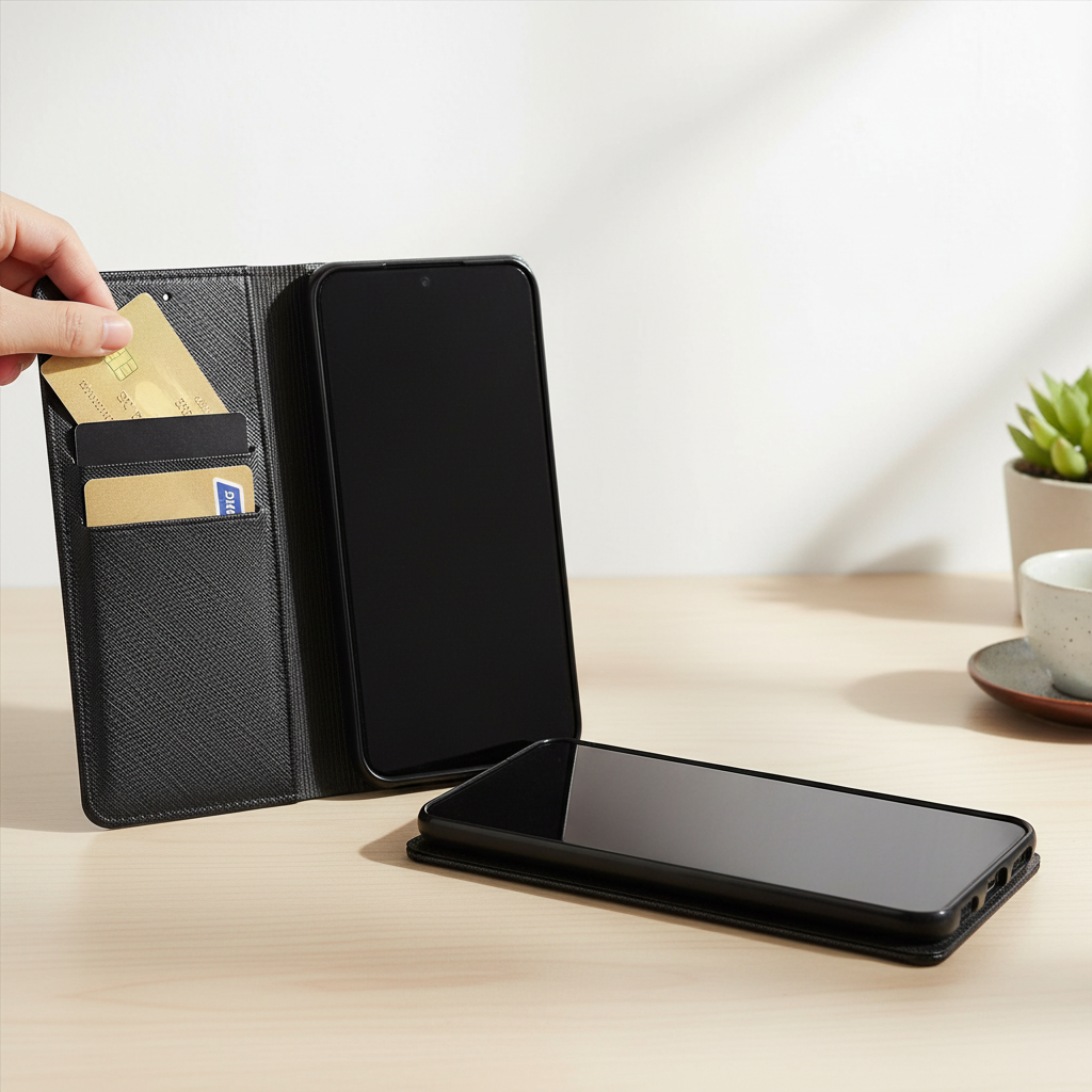 anco Bookcase Magnetic Samsung Galaxy S25 Ultra – Lifestyle Kreditkarte einlegen