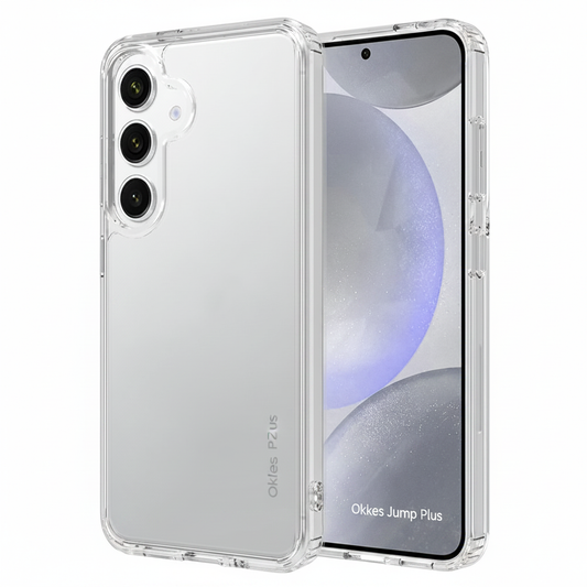 okkes Jump Plus Case Samsung Galaxy S25+ Transparent – Frontansicht ohne Verpackung