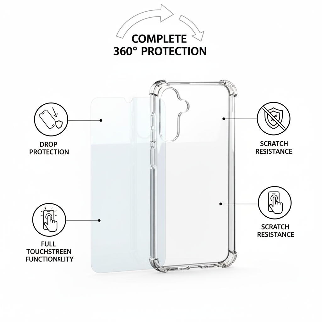 Samsung Galaxy S26 Ultra Schutz Bundle 360° Schutz Infografik