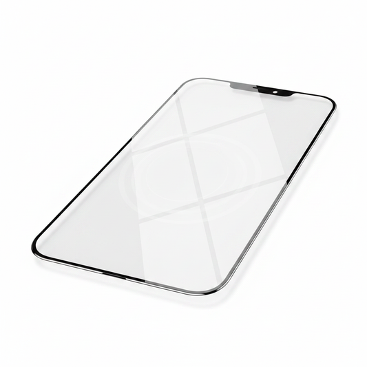 Nahaufnahme der abgerundeten Kanten und Anti-Fingerprint Oberfläche des Star Case Titan Plus Panzerglas
