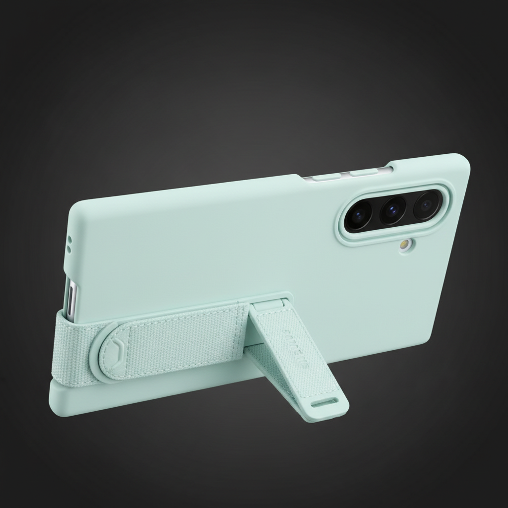 Samsung Silicone Stand Case Z Fold7 - Standfuss & Strap Detail