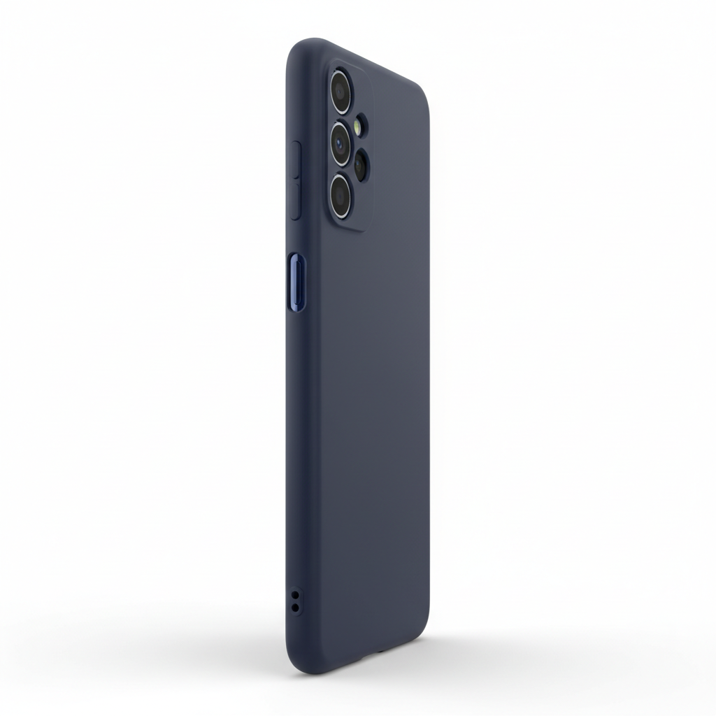 anco TPU Case Galaxy A35 5G Dunkelblau – Hülle am Smartphone Seitenansicht