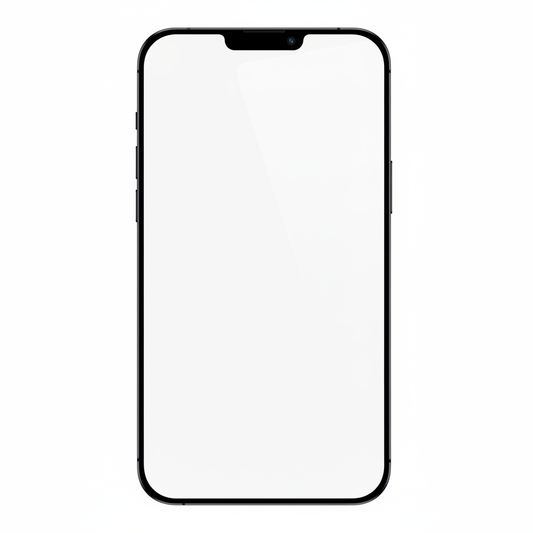 Panzerglas Flat Lay weißer Hintergrund