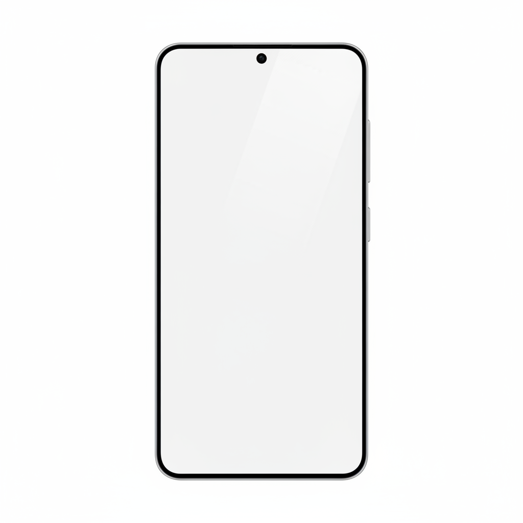 S25 Panzerglas Flat Lay weißer Hintergrund